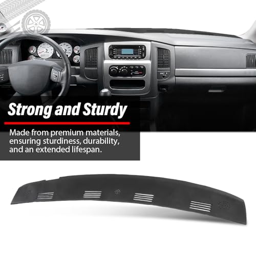 Dash Cover Dashboard Panel, Fit Dodge Ram 1500 2002-2005/2500 3500 2003-2005, Instrument Panel Cover Black - color: BLACK