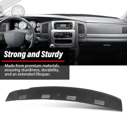Dash Cover Dashboard Panel, Fit Dodge Ram 1500 2002-2005/2500 3500 2003-2005, Instrument Panel Cover Black - color: BLACK