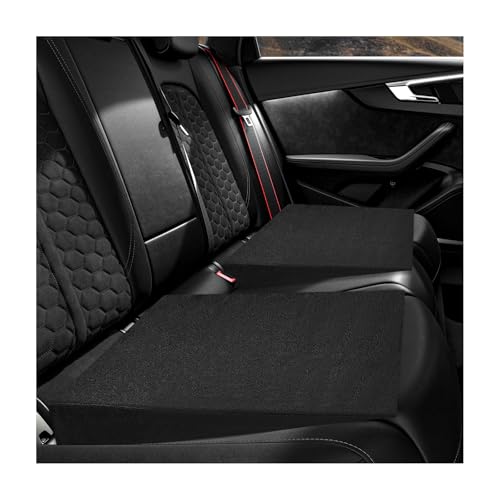 2PCS Auto Seat Wedge Leveling Cushion, Breathable Fabric Rear Seat Leveling Mat Support Cushion, Ergonomic Angled Design Backseat Pad Pain Relief Pad for Car Office Outdoor - color: 2 Pcs