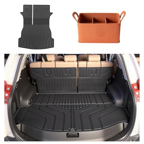 Cargo Mat for with Backrest Mat Replacement for Toyota RAV4 2013-2018 (Include Hybrid) All Weather TPE Cargo Liner Trunk Mat with Seat Back Mat Accessories - size: 13-18 Cargo Liner