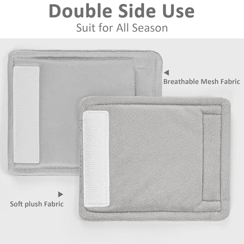 SWESEN Baby Car Seat Strap Covers, 3 Piece Soft Car Seat Strap Shoulder Pads for Baby Girls Boys, Double-Sided Use carseat Straps Covers for Stroller, Car Seats, Pushchair, Gray - color: Gray