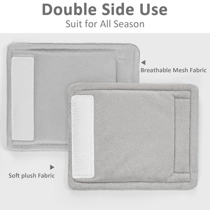 SWESEN Baby Car Seat Strap Covers, 3 Piece Soft Car Seat Strap Shoulder Pads for Baby Girls Boys, Double-Sided Use carseat Straps Covers for Stroller, Car Seats, Pushchair, Gray - color: Gray