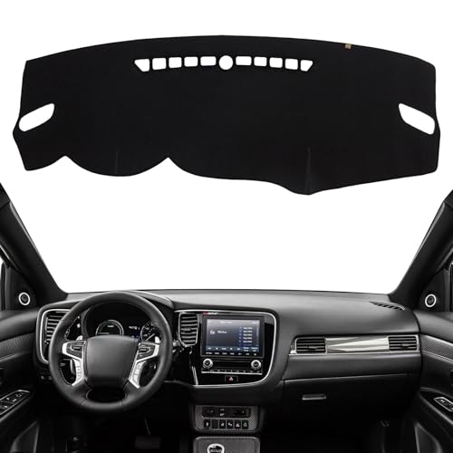 Dashboard Cover Dash Mat Fit for Mi-tsubishi Outlander 2020-2014 (Without HUD Models),Car Dash Board Mat Anti-Glare Carpet,Non-Slip Pad Sunshield Protector (Black) - color: Black, size: Fit14-20 Outlander - (Black)