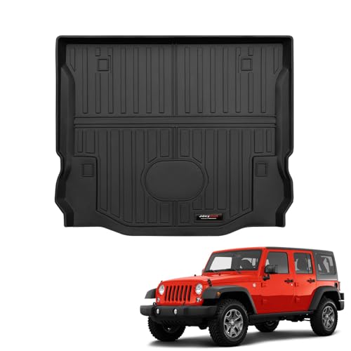 All Weather TPE Trunk Liner Compatible for 2007-2018 Jeep Wrangler JK Cargo Mats Accessories (for Jeep Wrangler JK Cargo Mats) - color: for Jeep Wrangler JK Cargo Mats