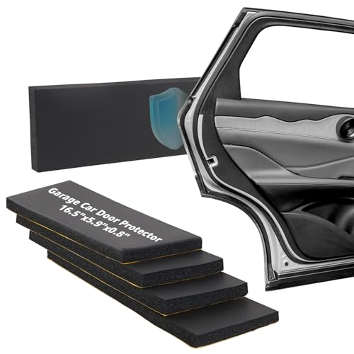 Garage Wall Protector, 4 Pack Garage Car Door Protector Bumper Guard for Car Doors Anti-Collision Waterproof Inflaming Ultra Self Adhesive EVA Foam for Warehouse (4 Pack: 16-17/32" x 5-29/32" x .79) - color: Black, size: 4 Pack 16.5"x5.9"x0.8"