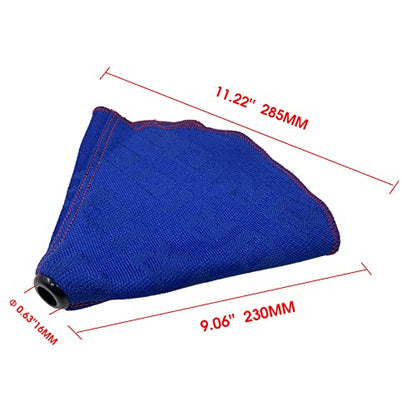 JDM Style Car Shifter Boot Racing Shift Knob Cover Collars Hyper Fabric for Universal Car with Red Stitching - color: Blue