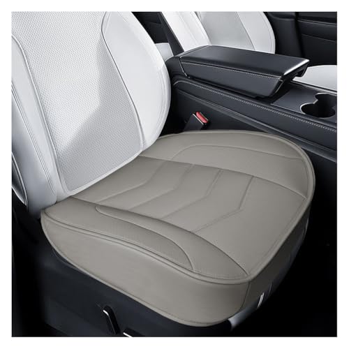 Luxury Faux Leather Car Seat Cover - Anti-Slip Waterproof Drive Seat Cushion Car Front Bottom Seat Cover with Storage Pocket - Universal Full Wrap Seats Protector for Cars SUV Trucks (Gray) - color: Gray