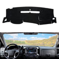 Dashboard Dash Cover Mat Carpet Compatible with 07-13 GMC Sierra Chevy Silverado(LSLT,or Work Truck ONLY) with Two Glove Boxes(Black) - size: 2007-2013 GMC Sierra