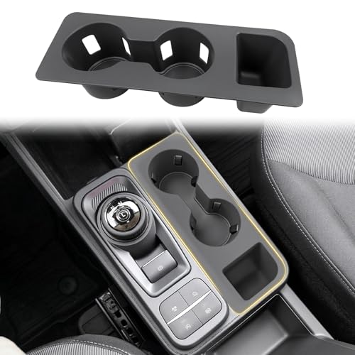 Cup Holder for 2022-2025 Ford Maverick Center Console Cup Holder Insert Silicone Cupholder Coaster Liner for 22-25 Maverick Interior Accessories Black - color: For 22-25 Maverick