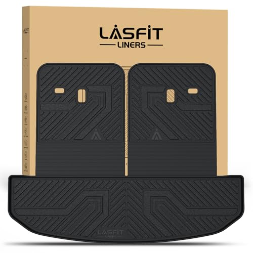 LASFIT Cargo Mat & Backrest Mats for Kia Sorento 2026 2025 2024 2023 2022 2021, All Weather TPE Custom Fit Cargo Liners Trunk Mat & SeatBack Mats Accessories for Kia Sorento 2021-2026, Black - size: 3)For Kia Sorento | 2021-2026 | Cargo