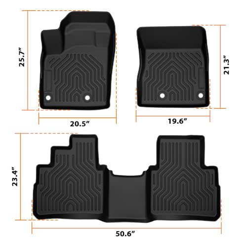 G-PLUS Floor Mats Fit for 2021 2022 2023 2024 2025 Nissan Rogue (Not for Sport Models) Floor Liners,Custom Fit TPE All Weather Protection Heavy Duty Floor Liners Cargo Mats 1st & 2nd Row - size: 2021-2025|Fit Nissan Rogue|3PCS