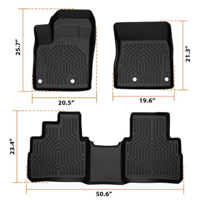G-PLUS Floor Mats Fit for 2021 2022 2023 2024 2025 Nissan Rogue (Not for Sport Models) Floor Liners,Custom Fit TPE All Weather Protection Heavy Duty Floor Liners Cargo Mats 1st & 2nd Row - size: 2021-2025|Fit Nissan Rogue|3PCS