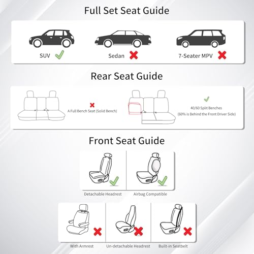 Huidasource Car Seat Covers Fit for Toyota RAV4, Full Coverage Waterproof Leather Seat Cushion Covers Full Set Fit for 2013-2018 Toyota Rav4 XLE LE XLE Premium Limited (Not for Hybrid, Black)