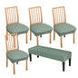 CRFATOP Waterproof 4pcs Dining Chairs Seat Covers with Soft Bench Chair Cover Stretch Kitchen Chair Slipcover Washable Seat Cushion Slipcover Protector for Hotel Ceremony Banquet Wedding,Green - color: Jacquard Green
