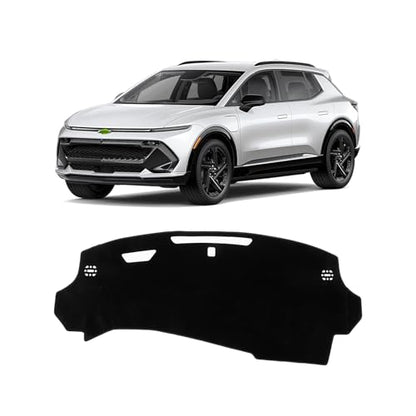KUST Black Dash Cover for Chevy Equinox EV 2024 2025 2026 Polyester Dashboard Cover Left Hand Drving Dash Carpet Non-Slip Interior Accessories for Equinox Custom Fit Dash Mat - size: For Equinox EV 24-26
