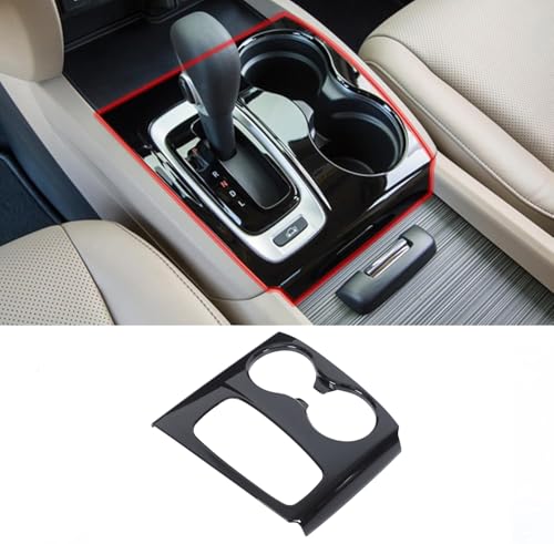 Gear Shift Panel Cover Trim for Hond@ Pilot 2016-2020/ Hond@ Ridgeline 2017-2019, ABS Automotive Center Consoles Cup Holder Cover Protector Accessories (Glossy Black) - color: Glossy Black