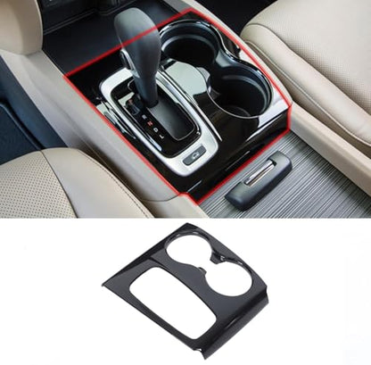Gear Shift Panel Cover Trim for Hond@ Pilot 2016-2020/ Hond@ Ridgeline 2017-2019, ABS Automotive Center Consoles Cup Holder Cover Protector Accessories (Glossy Black) - color: Glossy Black