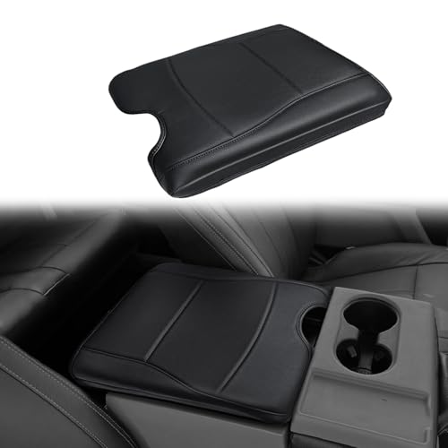 Center Console Armrest Cover Fit for Ford F-150 F150 2015-2026 & F250 F350 F450 2017-2026 Accessories, Comfort Armrest Pad Console Lid Cushion Vegan Leather Regular Thick(Jump Seat ONLY) - size: 2) 15-25 |F150| Jump Seat, Regular