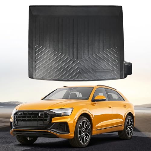 Premium Cargo Liner for Audi Q8 2019-2026 - 100% Protection - Custom Fit Car Trunk Mat - Easy-to-Wash & All-Season Black Cargo Mat - 3D Shaped Laser Measured Trunk Liners for Audi Q8 2019-2026 - size: For Audi Q8