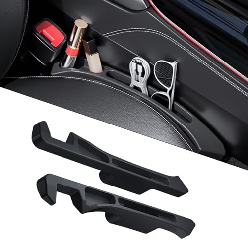 Car Seat Gap Filler Organizer 2 Pack Seat Gap Filler 2 in 1 Universal Between Car Seat Gap Plug with Storage Slot Drop Proof Guard for Fits Cars Phones Keys & Cards