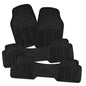 ZONETECH All Weather Rubber Semi Pattern Car Interior Floor Mats – 4-Piece Set Black Heavy Duty Car Interior Floor Mats - size: 4-Piece Trimmable Floor Mats