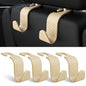 4-Pack Car Headrest Hooks Vehicle Storage Organizer for Purses Handbags Groceries Coats – Heavy Duty 360° Rotating Simple Design Checkered Beige - color: L-Beige Checkered