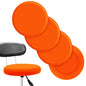 Tatuo Round Bar Stool Seat Covers Washable Stool Cushion Slipcover Elastic Bar Chair Covers for 14-17 Inch Chair (Orange, 4 Pieces) - color: Orange
