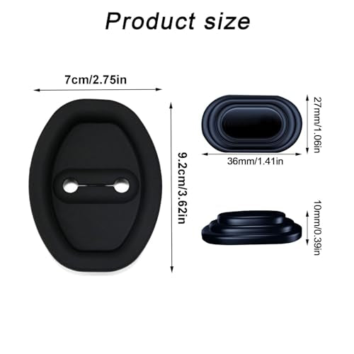 12PCS Universal Silicone Door Lock Protector,Car Door Latch Cover,Noise Reduction, Shock Absorption, Dust & Rust, Self-Adhesive Accessories Latch Protector Car Accessories for Most Vehicles