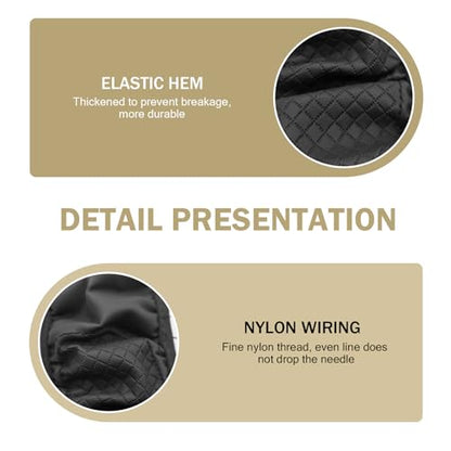 Car Steering Wheel Cover, Microfiber Leather Steering Wheel Cover，Anti-Slip Breathable Steering Wheel Protector，15 inch Universal for SUV, Truck, Van (Black) - color: Black