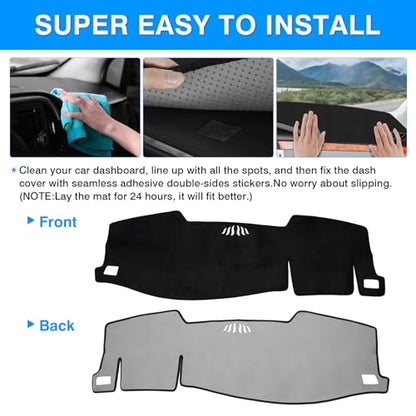 Autorder Dashboard Cover Mat for Toyota Avalon 2005-2010 Accessories Dash Cover Upgrade Flannel Dash Mat Sunshade Glare UV Rays Protector - size: 2005-2010 Toyota Avalon
