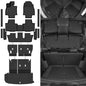 Naibeve Floor Mats for 2024-2026 Toyota Grand Highlander 8 Seats (2nd Row Bench Seat)(Fit for Gas&Hybrid) 2nd Row Backrest Mats & Trunk Mat with Backrest Mats & Door Sill Guards Accessories - size: 7)Grand Highlander 8 Seats|2024-2026