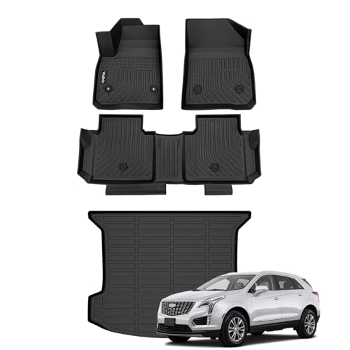 Wailtnb-Car Floor Mats Custom Fit for Cadillac XT5 2017-2025 2026 All Weather Car Mats Durable Automotive Floor Liners XT5 Accessories 2025 - style: 3|For XT5|2017-2026|Set