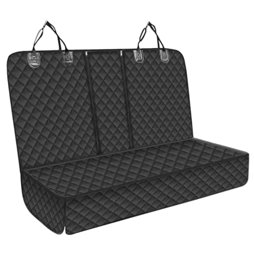 Car Back Seat Cover for Dog, Waterproof Nonslip Car Seat Protector for Pet Kids, Pet Bench Backseat Cover for Cars SUVs Trucks, 53" - color: Black