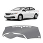 KUST Gray Dash Cover Compatible with Honda Civic 2012-2015 Dashboard Cover Accessories for Civic Non-Slip Polyester Dashboard Mat Custom Fit Center Console Sunshield Protector No Glare - size: Civic 12-15(Gray)