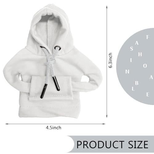 vvag Gear Shift Hoodie, Hoodie Car Gear Shift Cover, Car Shift Knob Hoodie, Automotive Interior Accessories, Universal Fit Knob Cover Gift (White) - color: White