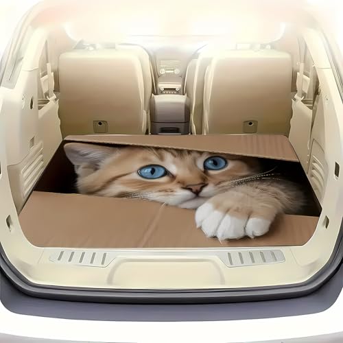 Universal Car Trunk Mat 29" x 39",Cute and Playful Kitten All Weather Trunk Protection Cargo Liner,Durable Cargo Mat Rear Trunk Liner, Stylish Vehicle Interior Accessories Suitable for Most Car Models - color: Cute and Playful Kitten