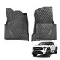 Floor Mat Custom Fit Tacoma Double Cab 2024 2025 2026, All Weather TPE Floor Mats for Toyota Tacoma Front Row, 2-pc Cargo Liner(Black) - color: Front Row Mats (Black)