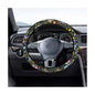 Car Steering Wheel Cover, Flowers Elastic Stretch Anti-Slip Vehicle Steering Wheel Protecter, Breathable Sweat Absorption Automotive Interior Accessories, Universal Fit