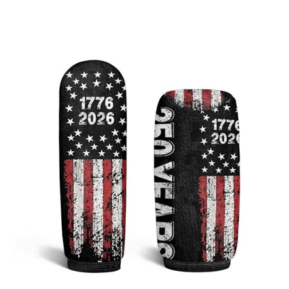 KEIAHUAN 2 Piece 250 Years Car Gear Shift Knob Cover & Handbrake Cover Set for Men Sweat-Absorption & Non Slip Universal Case Sleeve Fits for SUV,Sedan,Truck,Minivan - color: 250 Year American Anniversary