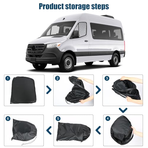 Front Side Window Sun Shade Customized for Mercedes Sprinter VS30 Van 2019-2026, 2PCS Foldable Window Sunshade Sun Protector for Side Windows Reflect UV Privacy Protection - color: Side Window