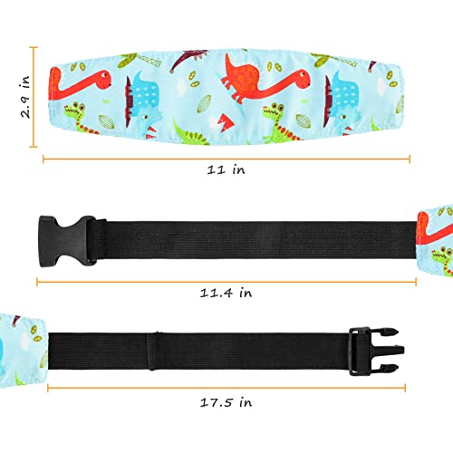 Baby Carseat Head Support,Car seat Straps Pillow Support Ban,Stroller Neck Relief Strap Headrest,Slumber Sling Sleep Positioner for Toddler Infants Child Children Kids - color: Yellow