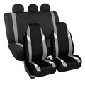 FH Group Automotive Protector Seat Covers Universal Fit Full Supreme Modernistic Gray Set Seat Covers, 1-Piece Front Seat Covers, Airbag Compatible, Split Bench Rear Car Seat Cover for SUV, Sedan - color: Gray, style: Full Set