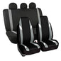 FH Group Automotive Protector Seat Covers Universal Fit Full Supreme Modernistic Gray Set Seat Covers, 1-Piece Front Seat Covers, Airbag Compatible, Split Bench Rear Car Seat Cover for SUV, Sedan - color: Gray, style: Full Set