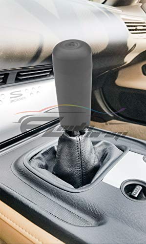 EZAUTO WRAP Black Shift Knob Stick Frosted Matte Crystal Bubble Long Throw Gear Shifter 20cm - color: Matte Black, size: 20cm