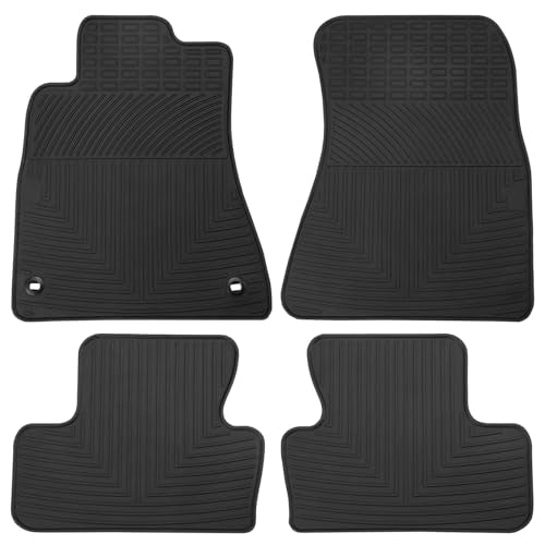 Car Floor Mats Custom Fit for Lexus is 2005-2013 IS350 IS250 Black Rubber Auto Liner Mats All Weather Protection Heavy Duty Odorless - color: All Black, size: 2005-2013 Lexus IS