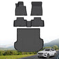 Hutisya-Floor Mats & Cargo Liner Set Fit for 2021-2026 Genesis GV80 5 Seats (Not for Coupe Models) All Weather Protection Anti-Slip & Durable TPE Full Set Liners Automotive Accessories-Black - style: 21)For GV80 2021-2026 Full Set