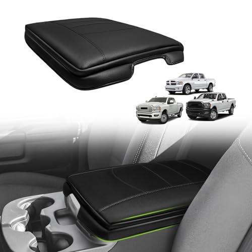 Center Console Armrest Cover Fit for Dodge Ram1500 2013-2018 & Ram2500/3500 2013-2026 Accessories, Comfort Armrest Pad Console Lid Cushion Vegan Leather 1-Inch Extra Thick(Jump Seat ONLY) - size: 3) 13-18 |RAM1500| 13-25 RAM2500/3500|Jump,+Thick