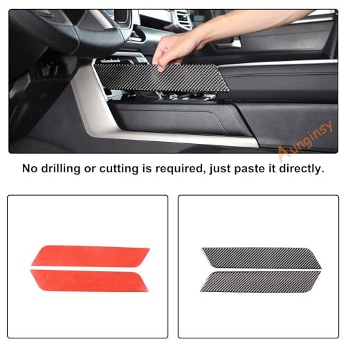 Real Carbon Fiber Center Console Gear Control Panel Side Strip Cover Trim Fit Toyot@a Tundra/Sequoia 2022-2024 Car Inner Center Console Gear Box Side Panel Protect Sticker Moulding Strip Accessories - size: Center Console Gear Control Panel Side Strip Tri