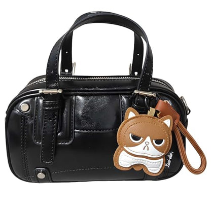 2-Piece Creative Leather Bag Charm - Cat Dog Keychain| Decorative Accessories for Handbag, Purse, Backpack, Car Keys