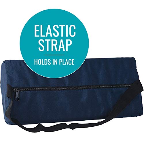 DMI Lumbar Roll Back Support Cushion Pillow, Half-Moon Size, Navy